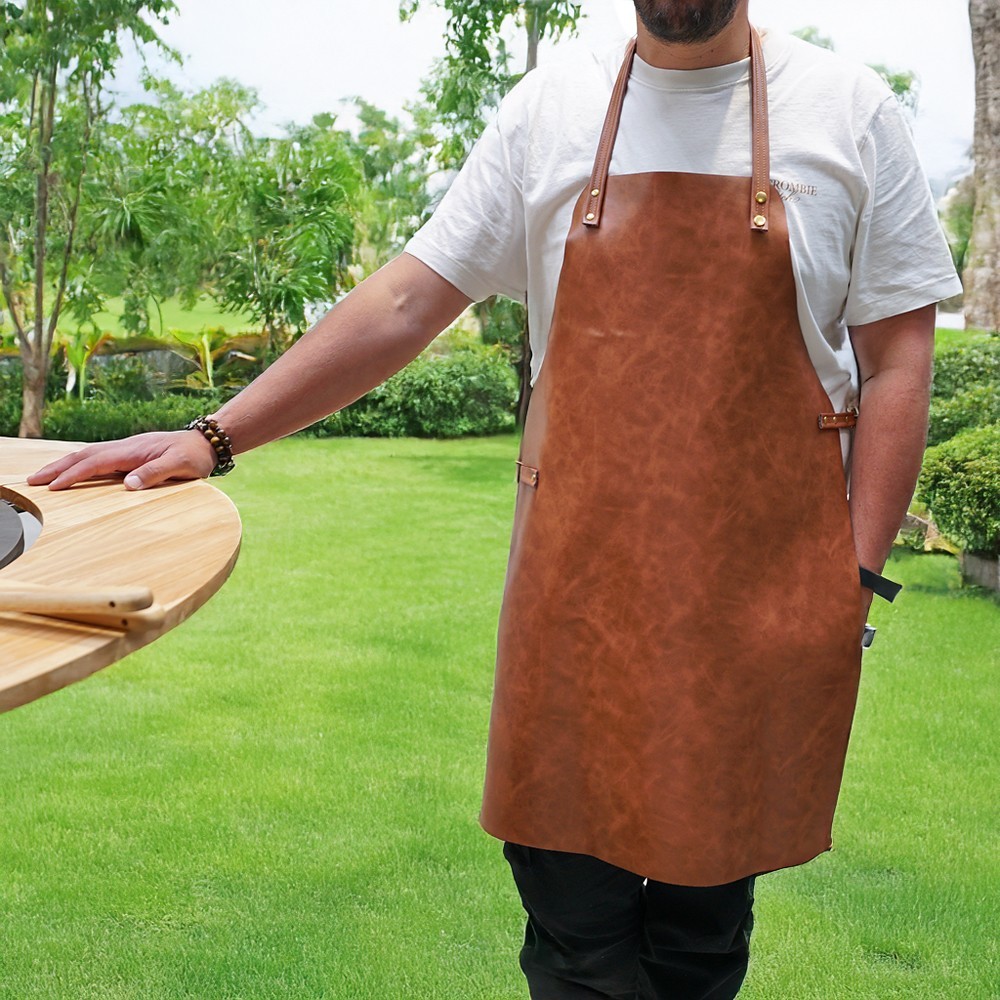 Tablier en cuir de la marque France Braseros, taille unique