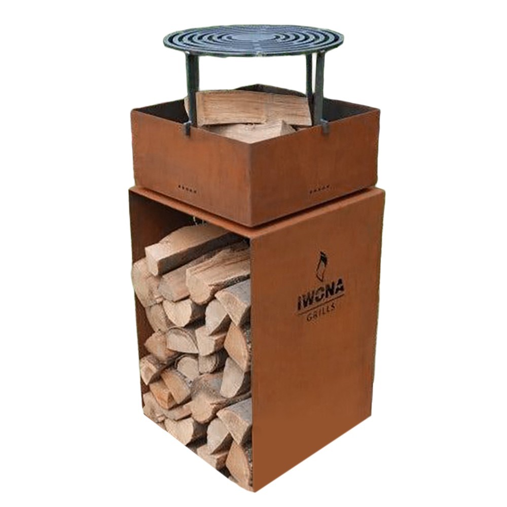 Brasero grill Quadro format carré avec plaque en vitrocéramique