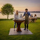 brasero plancha avec plaque de cuisson de 100cm (exemple de mise en situation)