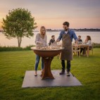 brasero plancha avec plaque de cuisson de 100cm (exemple de mise en situation) brasero plancha avec plaque de cuisson de 100cm (exemple de mise en situation)