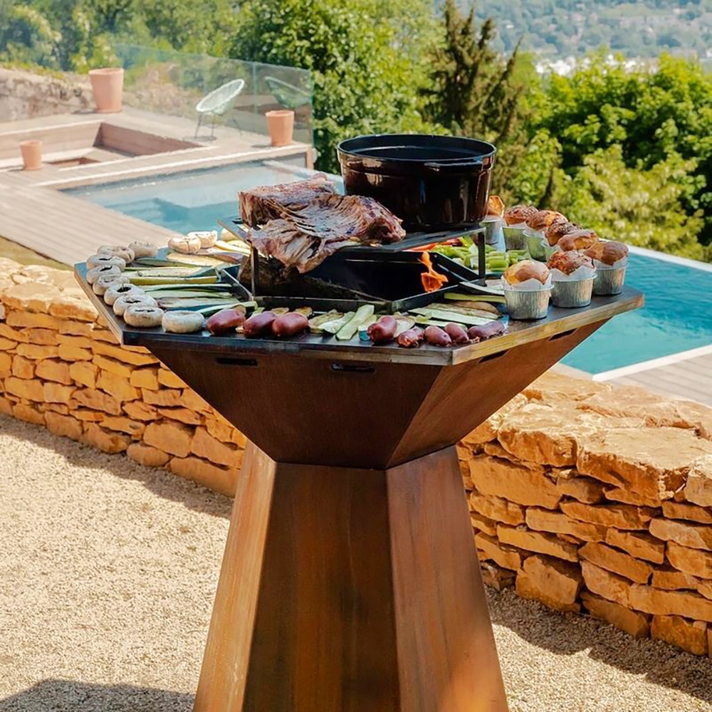 Brasero Corten 85 Hexagone Agape
