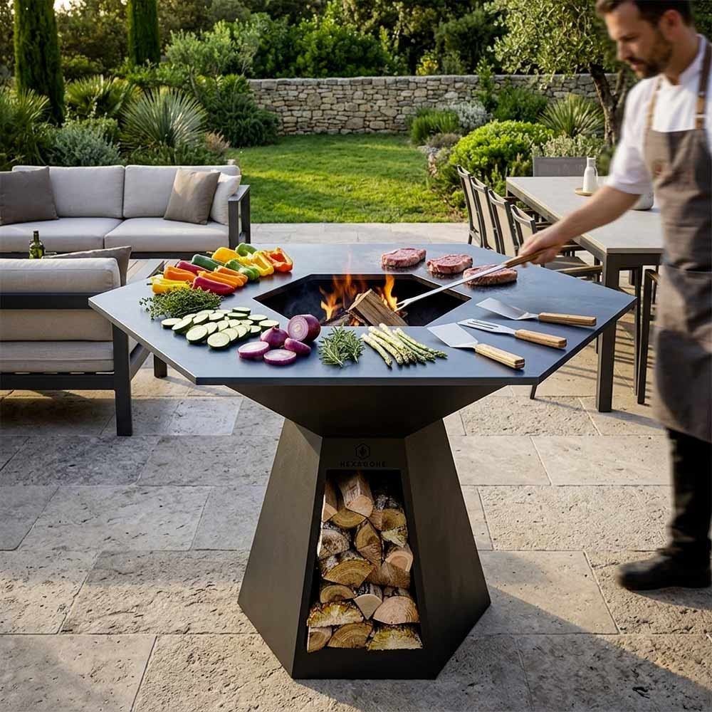Brasero avec plancha de 150 cm de la marque Hexagone