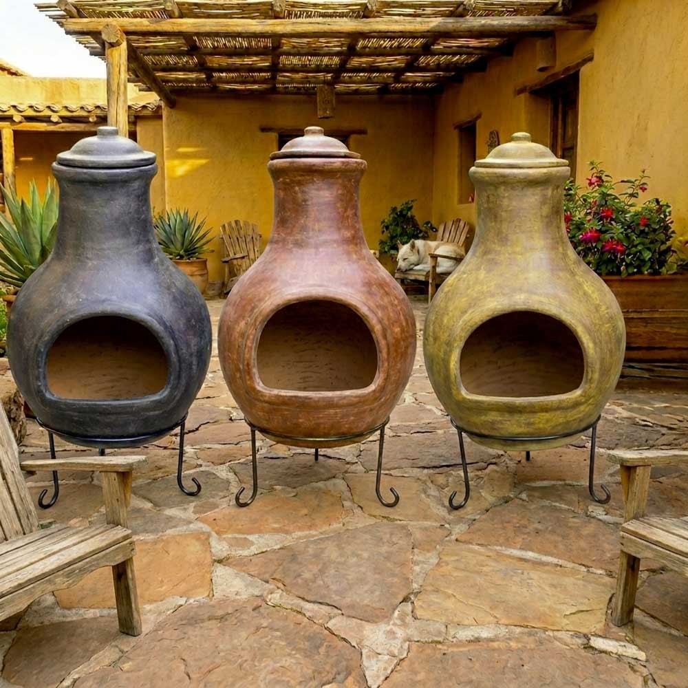 Les braseros mexicains de taille XL, chaleureux et pratiques, sont disponibles en plusieurs couleurs.