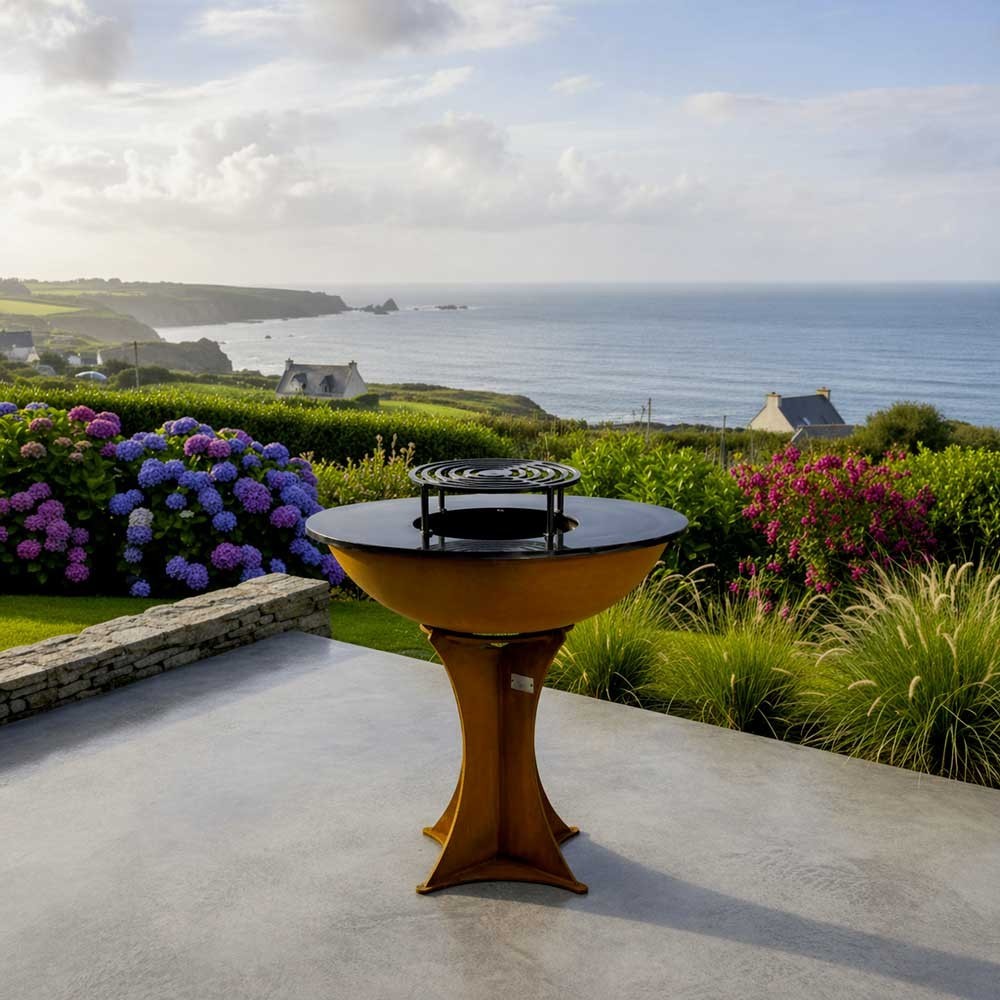 Le brasero Bigorneau est &agrave; la fois tr&egrave;s &eacute;l&eacute;gant et tr&egrave;s performant (grille vendue s&eacute;par&eacute;ment)