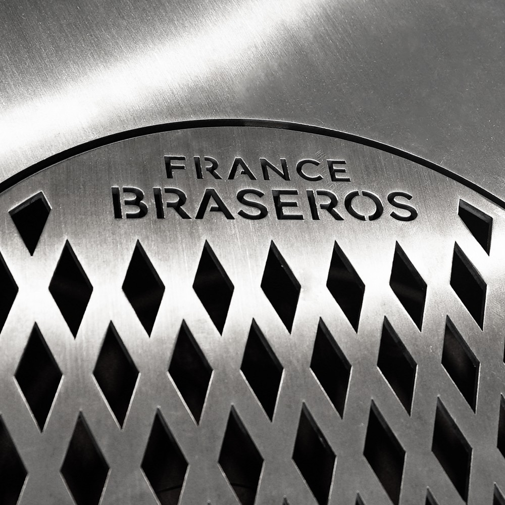 Grille et plaque en Inox de 6mm d'&eacute;paisseur du brasero plancha