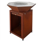 Brasero Medium Heptagonal en Acier Corten et plancha en Inox en configuration sans tablette