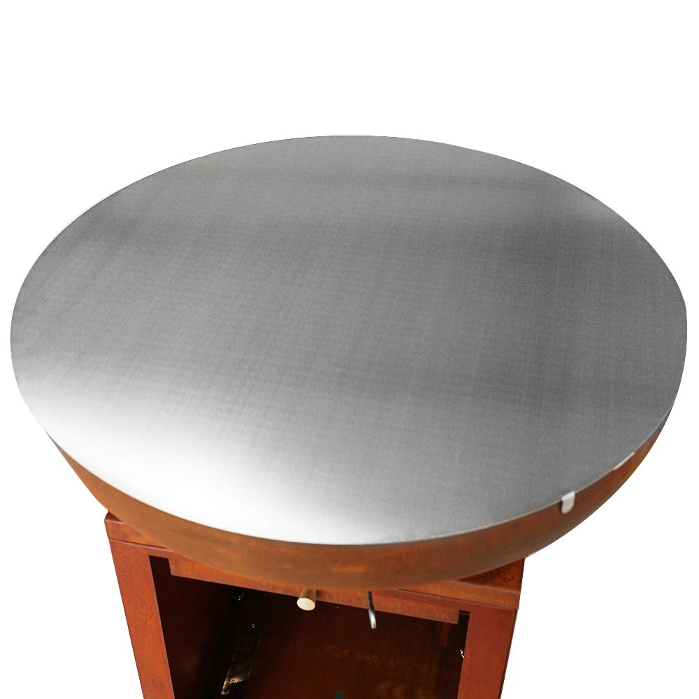 Couvercle en Acier Inoxydable pour Brasero Medium Rond de France Braseros
