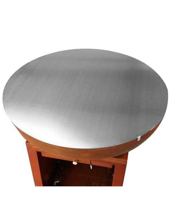 Couvercle en Acier Inoxydable pour Brasero Medium Rond de France Braseros