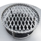 Cette grille 3-en-1 en Acier Inoxydable est &agrave; la fois un anneau anti-chute, une grille sur&eacute;lev&eacute;e et un repose-brochettes.