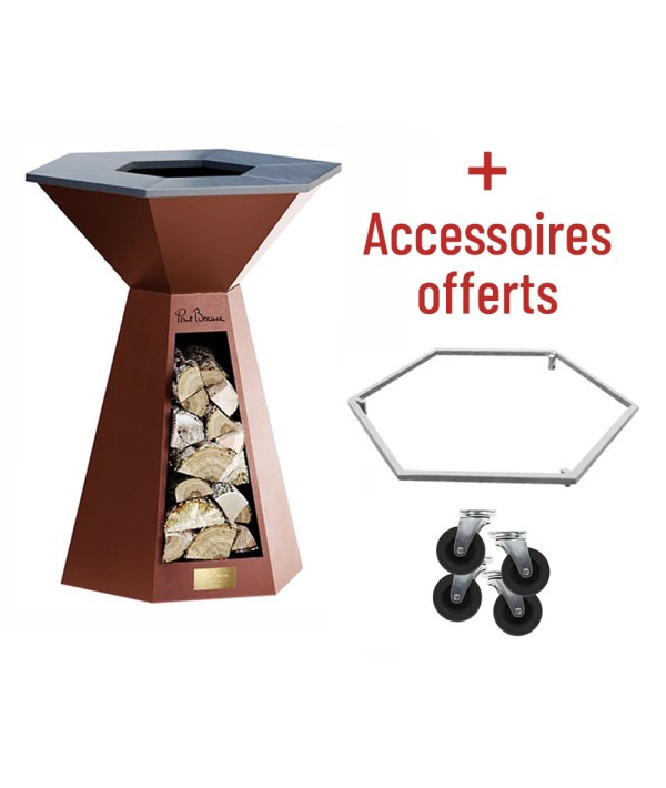 Soldes 10% + accessoires offerts pour votre Brasero Plancha PAUL BOCUSE Terra 85 Hexagone