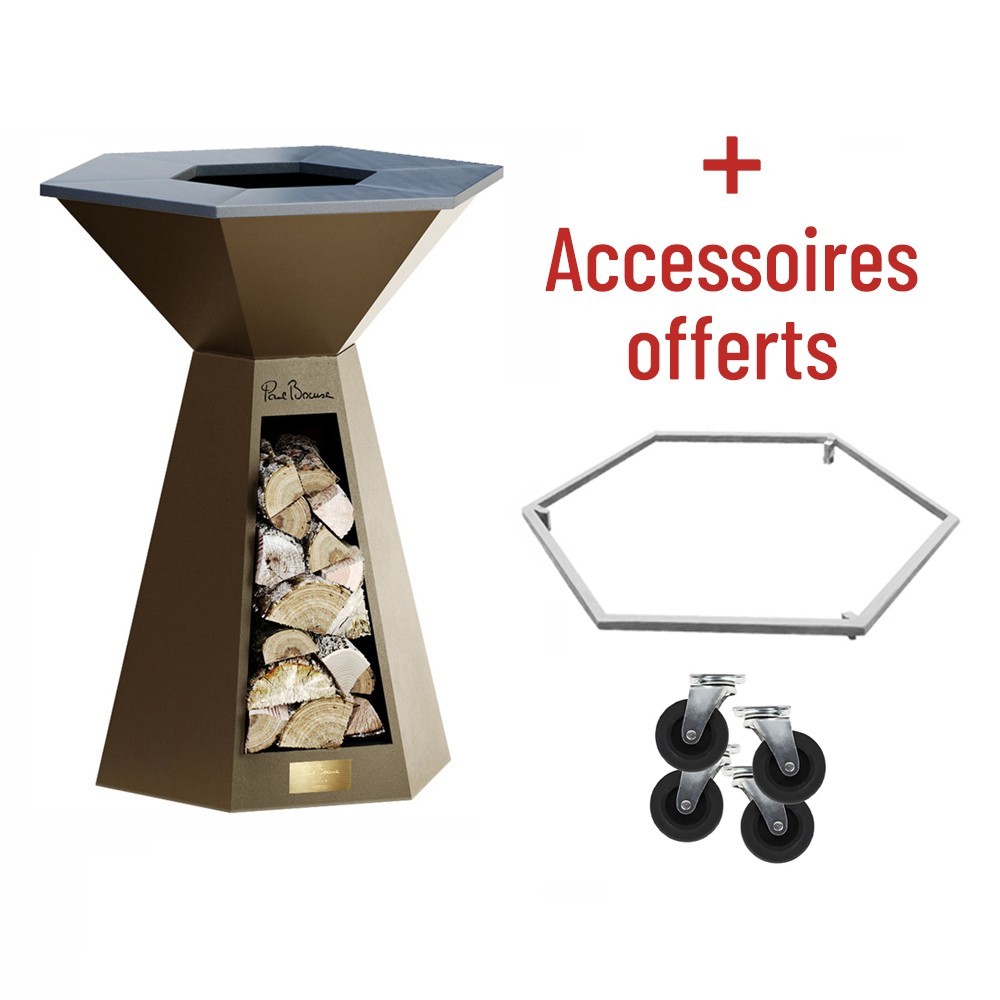 Soldes 10% + accessoires offerts pour votre Brasero Plancha PAUL BOCUSE Aureus 85 Hexagone
