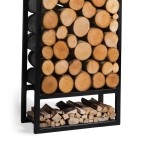 le Porte-bûches Atos d'une taille de 120cm en hauteur est esthétique et pratique pour le rangement du bois