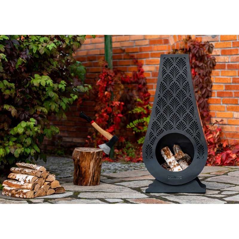 La cheminée d'extérieur Ankara de Chez Cooking allie robustesse et délicatesse