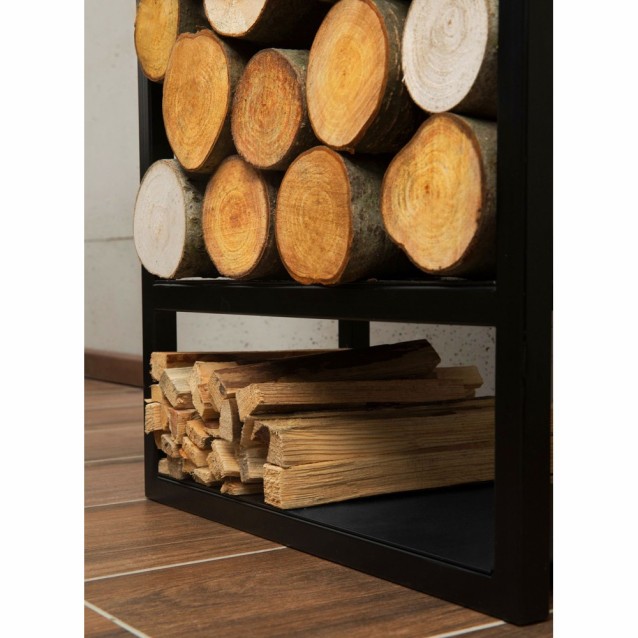 le Porte-bûches Atos d'une taille de 150cm en hauteur est esthétique et pratique pour le rangement du bois