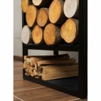 le Porte-bûches Atos d'une taille de 150cm en hauteur est esthétique et pratique pour le rangement du bois