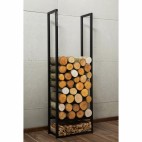 le Porte-bûches Atos d'une taille de 150cm en hauteur est esthétique et pratique pour le rangement du bois