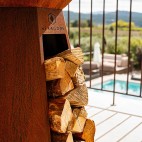 Brasero en acier Corten Agape 85cm de diamètre - aspect artistique et robuste