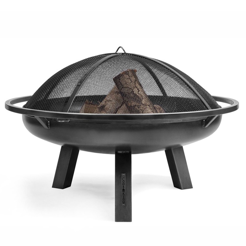 Brasero Porto 60cm pour cuisson au bois (exemple d'utilisation, pare-étincelles vendu séparément)