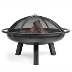 Brasero Porto 100cm avec couvercle grille pour cuisson au bois