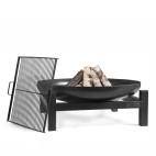 Brasero robuste en acier avec grille
