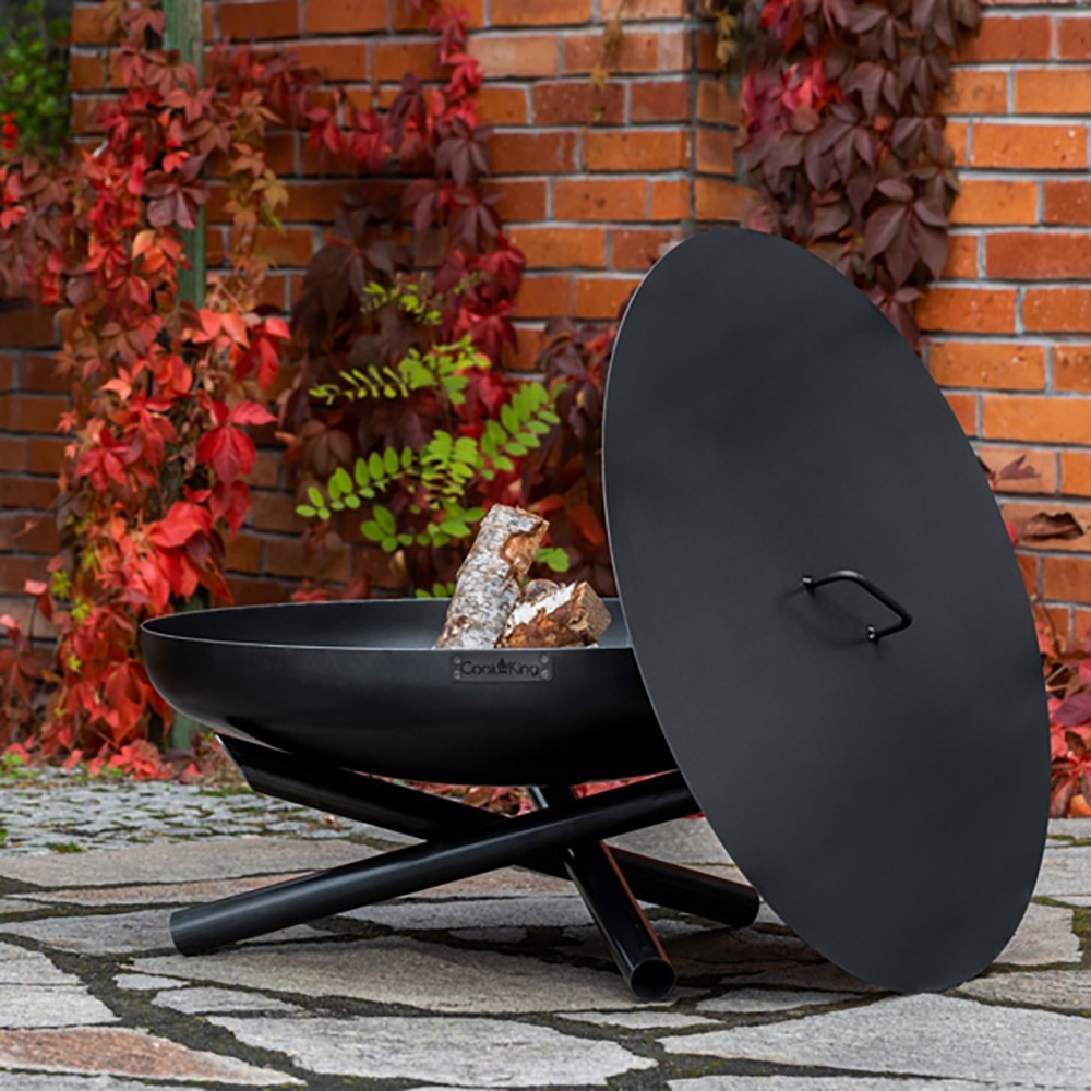 Brasero de jardin Indiana 70cm de diamètre (exemple d'utilisation, couvercle vendu séparément)