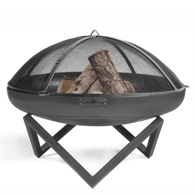 brasero bol à feu avec couvercle grille