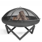 brasero bol à feu avec couvercle grille