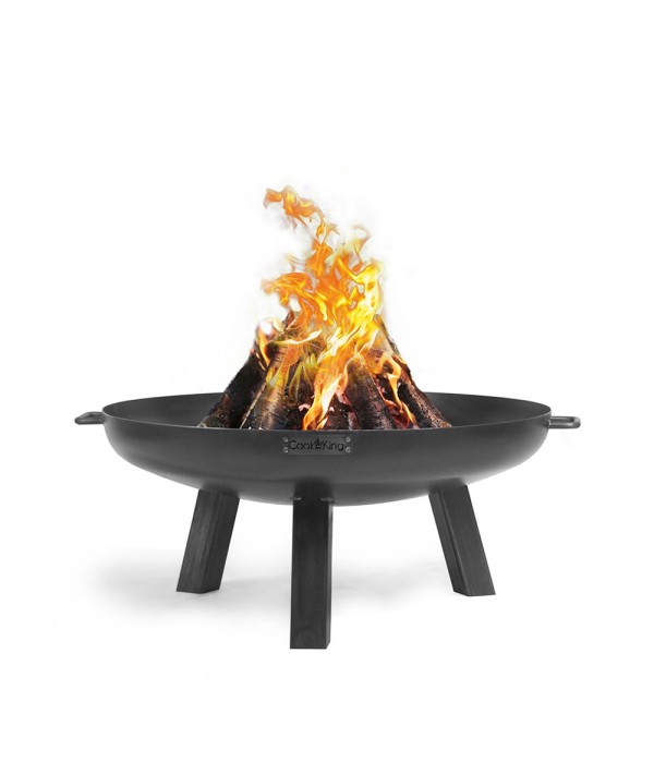 Brasero de jardin Polo de 60cm de diamètre avec un grand bol en acier