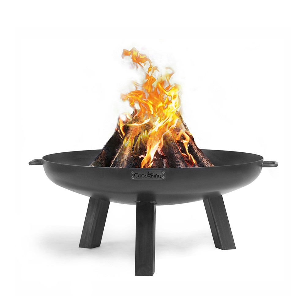 Brasero de jardin Polo de 70cm de diamètre avec un grand bol en acier