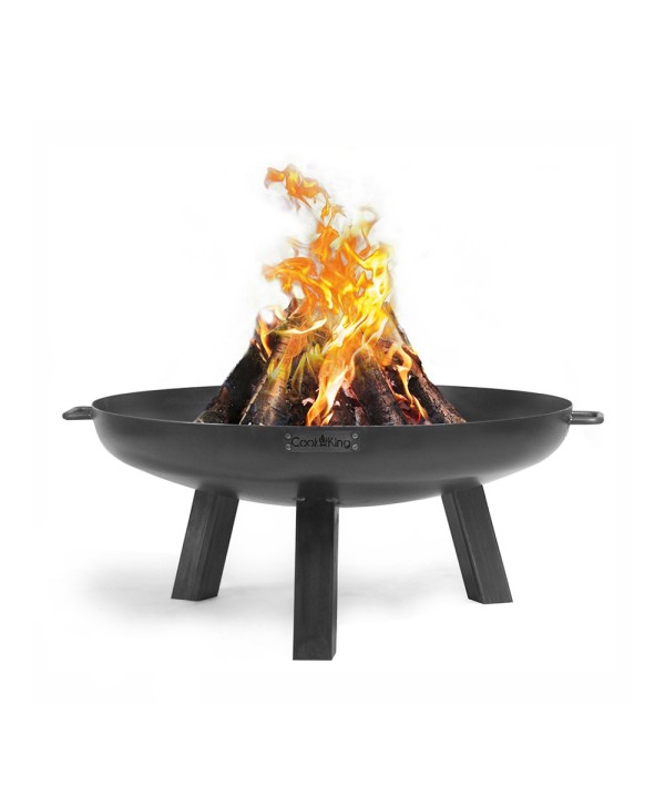 Brasero de jardin Polo de 70cm de diamètre avec un grand bol en acier