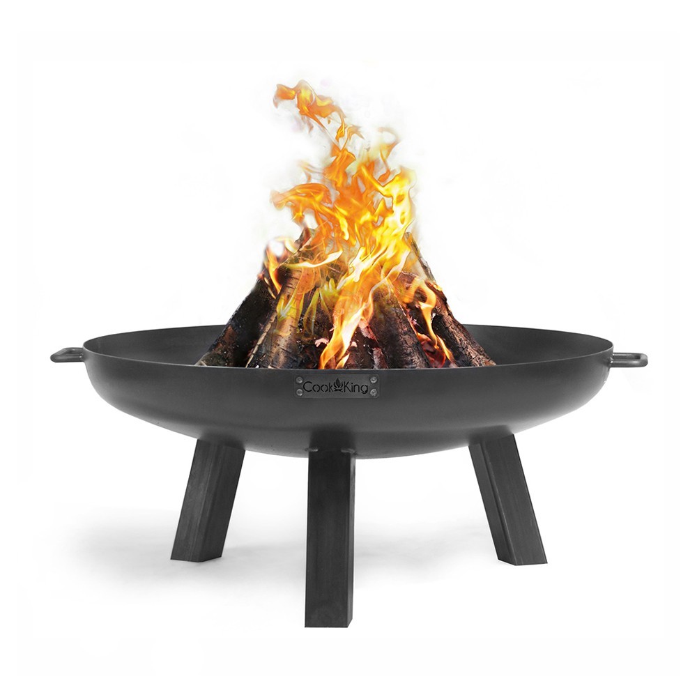 Brasero de jardin Polo de 80cm de diamètre avec un grand bol en acier