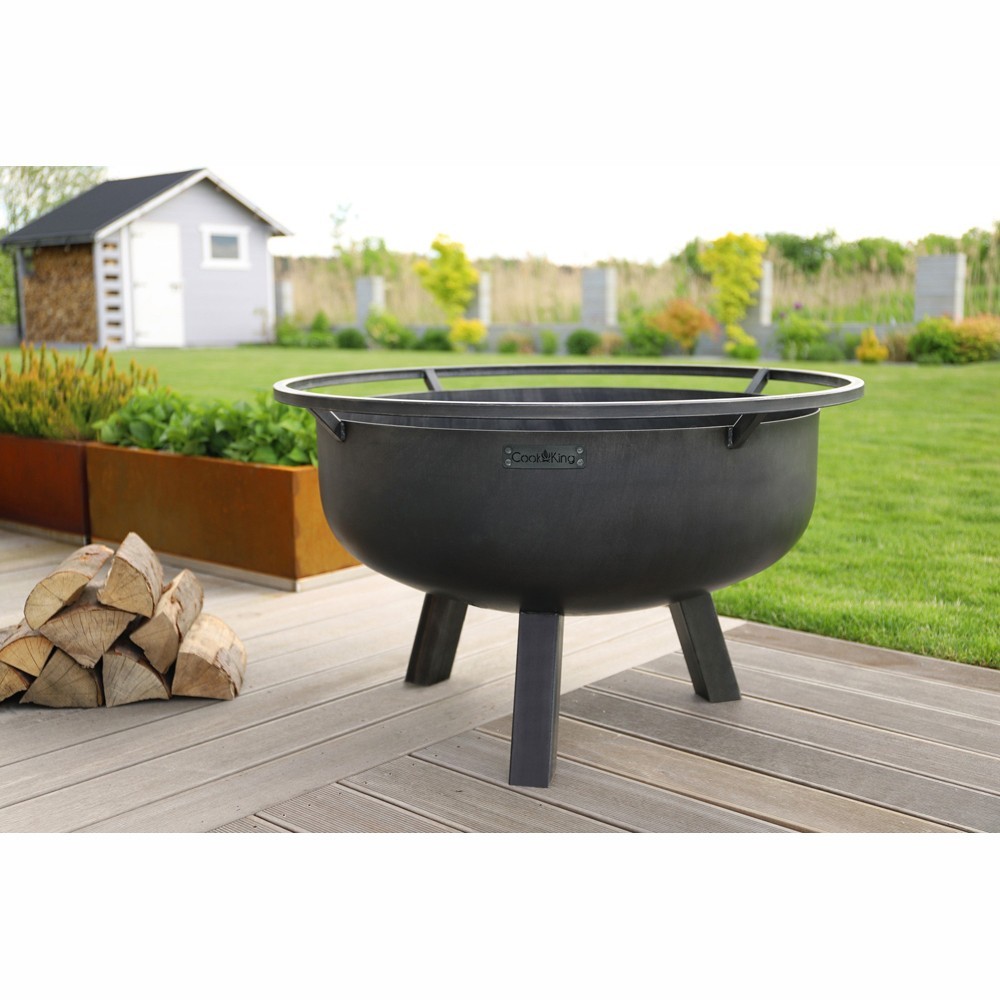 Brasero bol à feu acier 2mm épaisseur pour cuisson au feu de bois