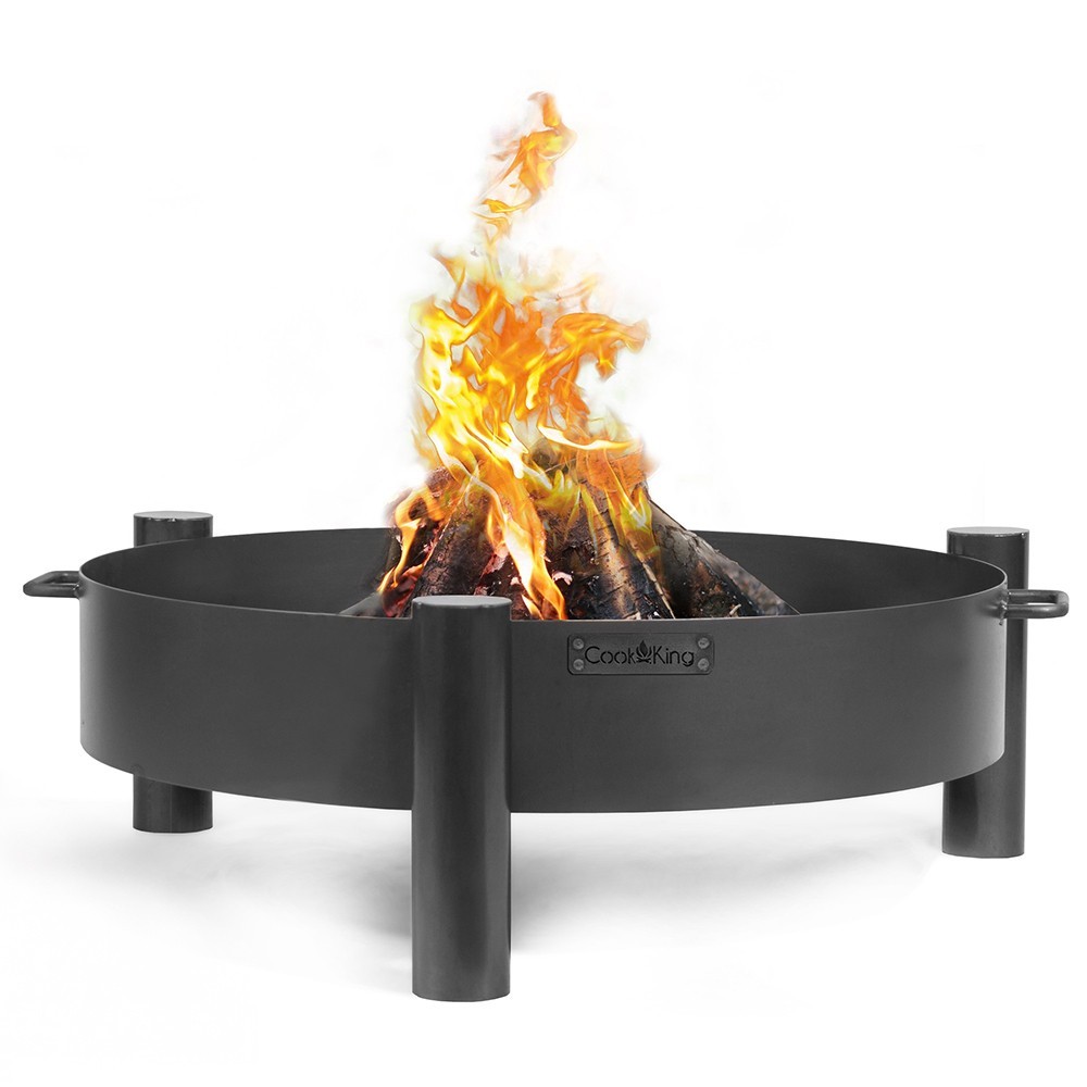 Brasero de jardin avec bol à feu de 80cm de diamètre en acier
