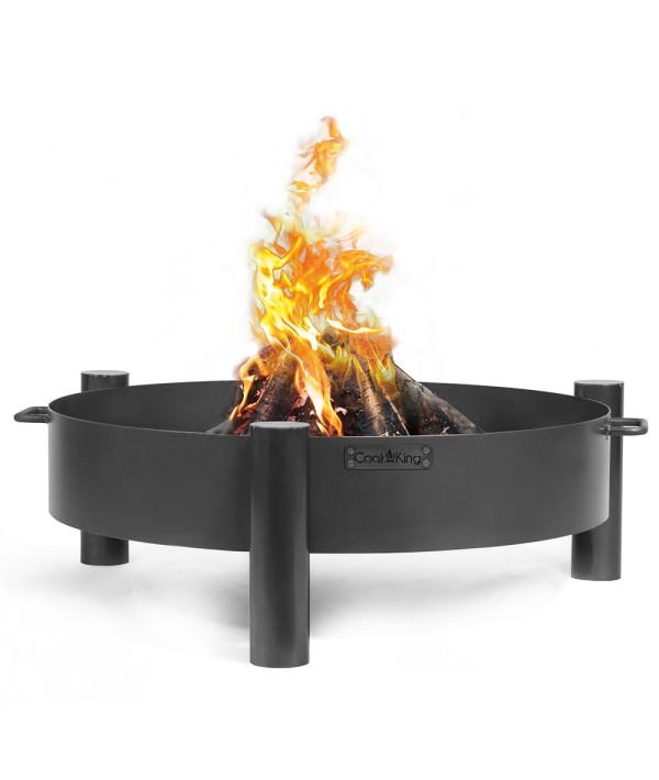 Brasero de jardin avec bol à feu de 80cm de diamètre en acier
