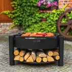 Brasero de jardin Montana - grand bol en acier épais de 60cm de diamètre - sophistiqué et pratique