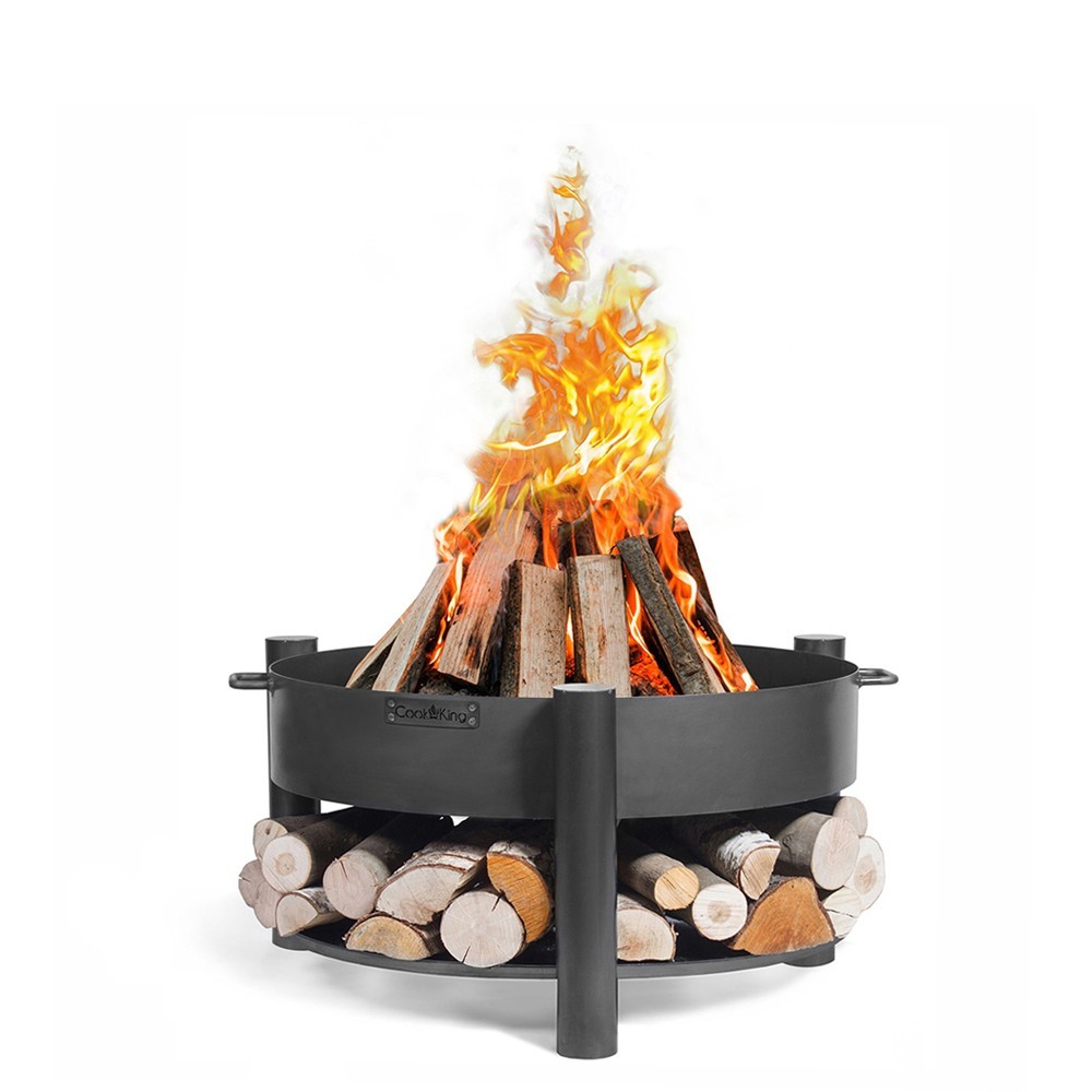 Brasero de jardin Montana - grand bol en acier épais de 60cm de diamètre - sophistiqué et pratique