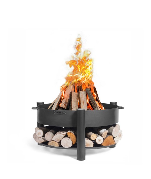 Brasero de jardin Montana - grand bol en acier épais de 60cm de diamètre - sophistiqué et pratique
