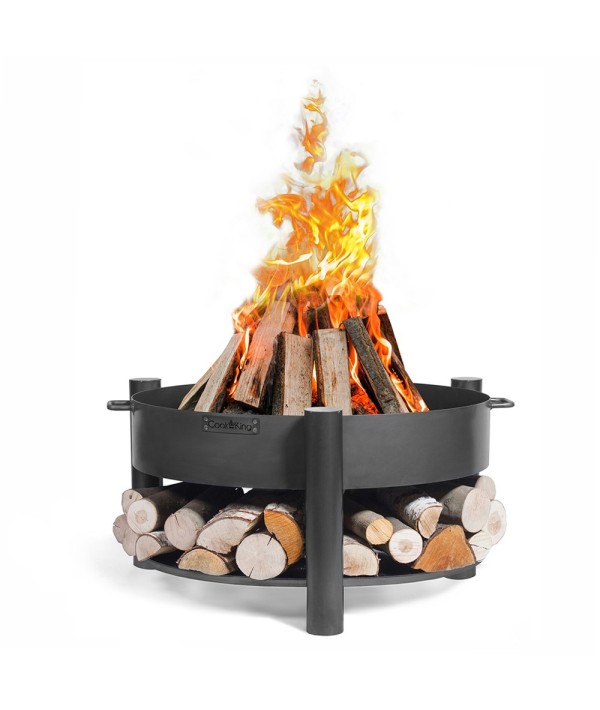 Brasero de jardin Montana - grand bol en acier épais de 80cm de diamètre - sophistiqué et pratique