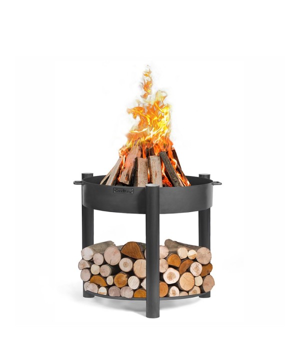 Brasero de jardin avec bol à feu Montana d'une hauteur de 80cm
