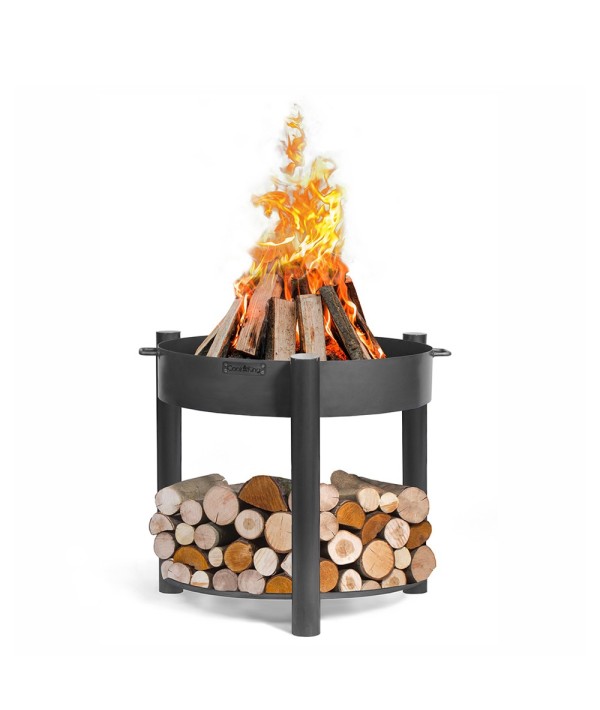 Brasero de jardin avec bol à feu Montana d'une hauteur de 80cm