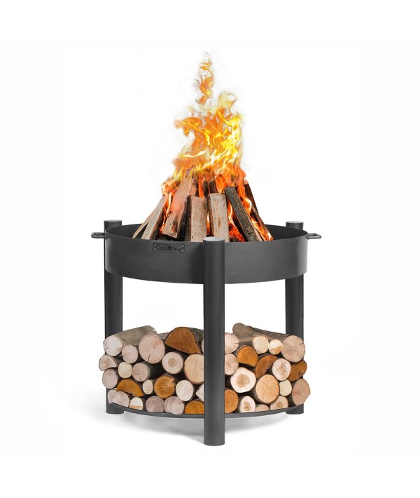 Brasero de jardin avec bol à feu Montana d'une hauteur de 80cm