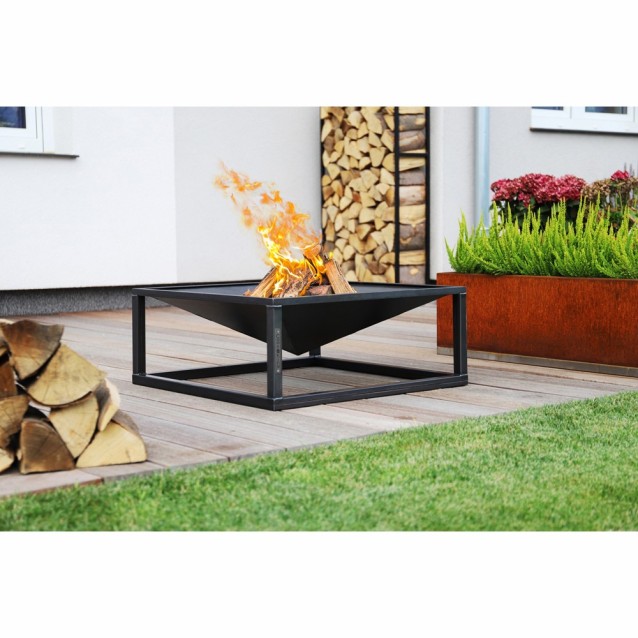Brasero de jardin Square de forme carré 70x70cm avec un design épuré