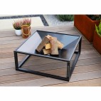 Brasero de jardin Square de forme carré 70x70cm avec un design épuré