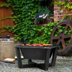 Brasero de jardin Brasil profond 70x70cm robuste et contemporain