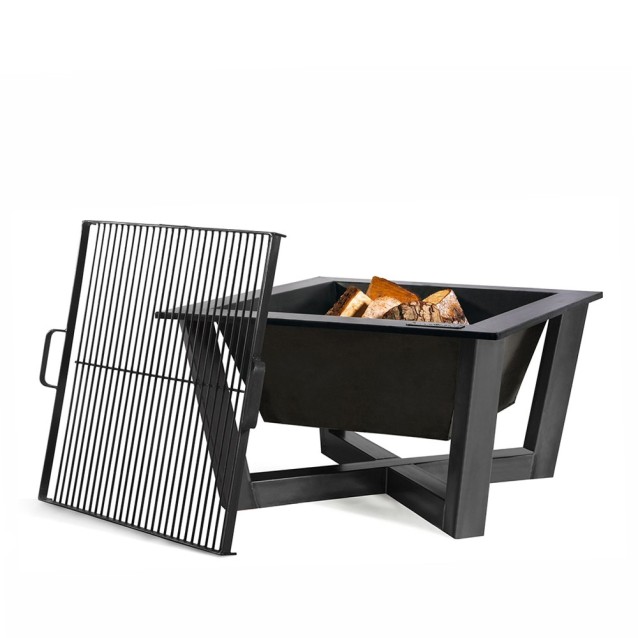 Brasero de jardin Brasil profond 70x70cm robuste et contemporain