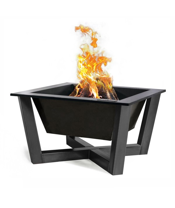 Brasero de jardin Brasil, 70x70cm, est robuste et contemporain