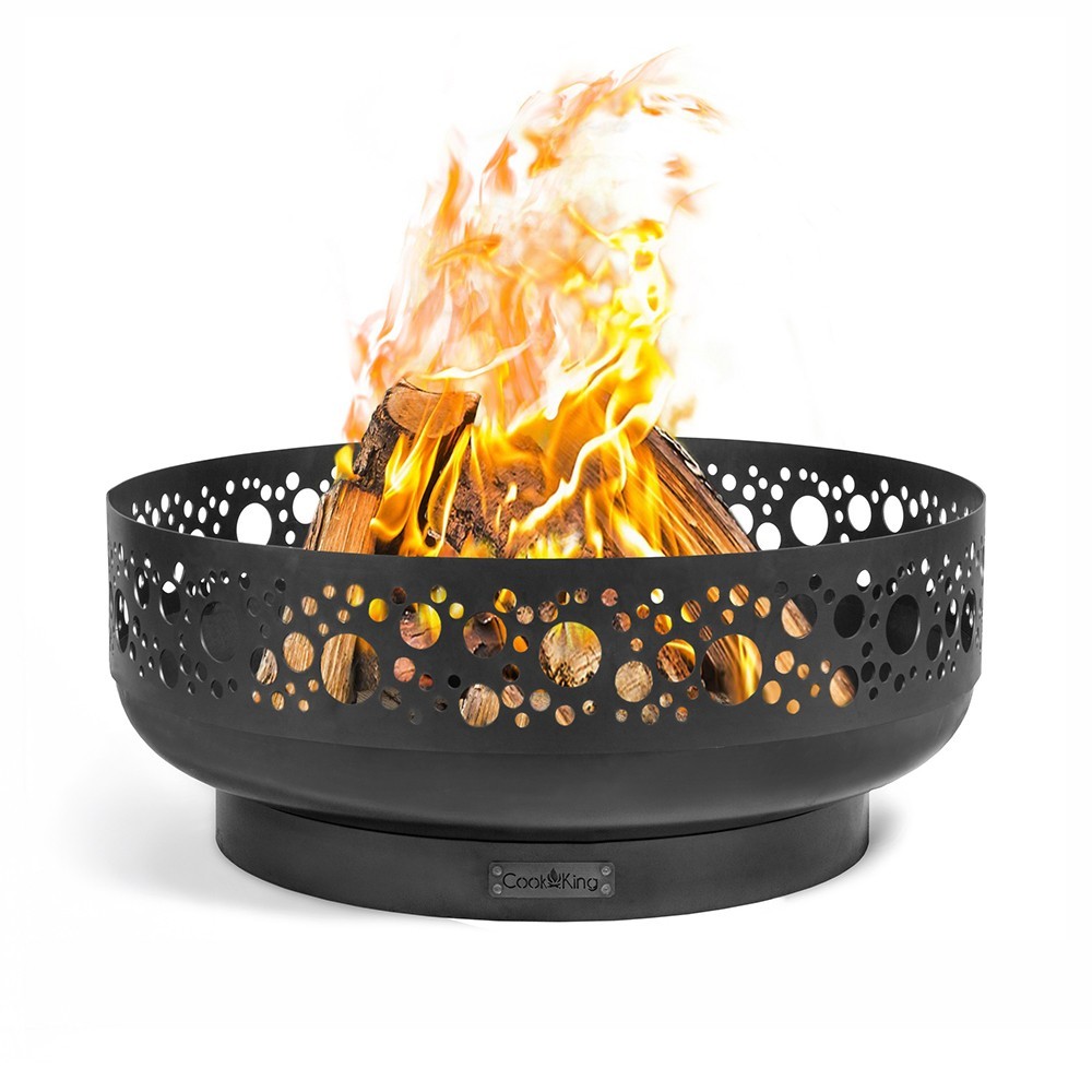 Brasero bol à feu Boston avec design artistique - 80cm de diamètre en acier épais
