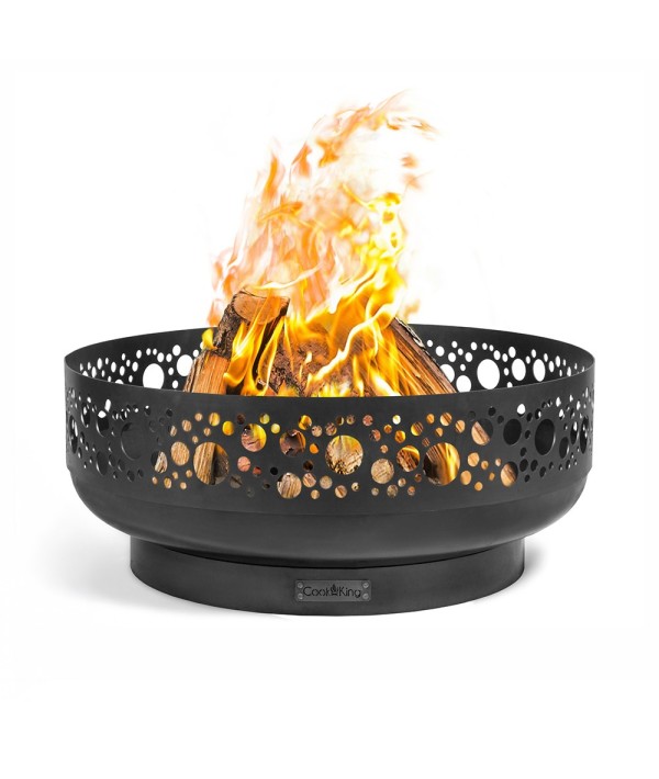 Brasero bol à feu Boston avec design artistique - 80cm de diamètre en acier épais