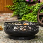 Brasero bol à feu Boston avec design artistique - 80cm de diamètre en acier épais