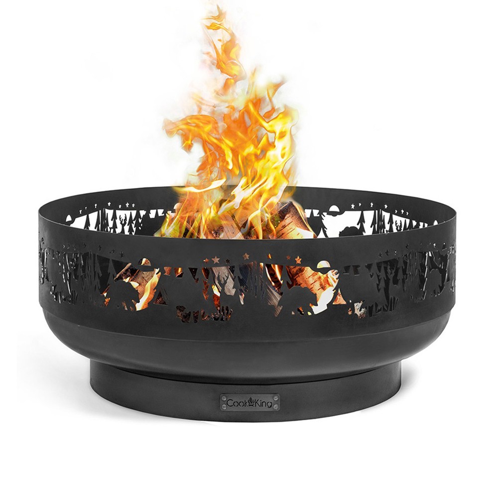 Brasero de jardin Forest bol à feu design laser de forêt - 80m de diamètre en acier 2mm épaisseur
